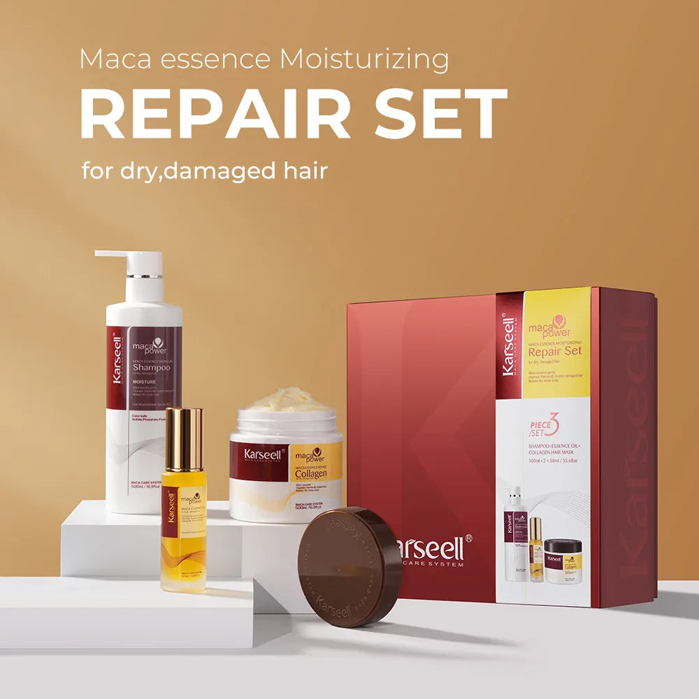 Karseell Collagen Hair Mask+Hair Shampoo+Argan Oil Set