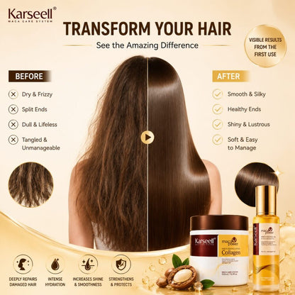 Karseell Collagen Hair Mask+Argan Oil Set
